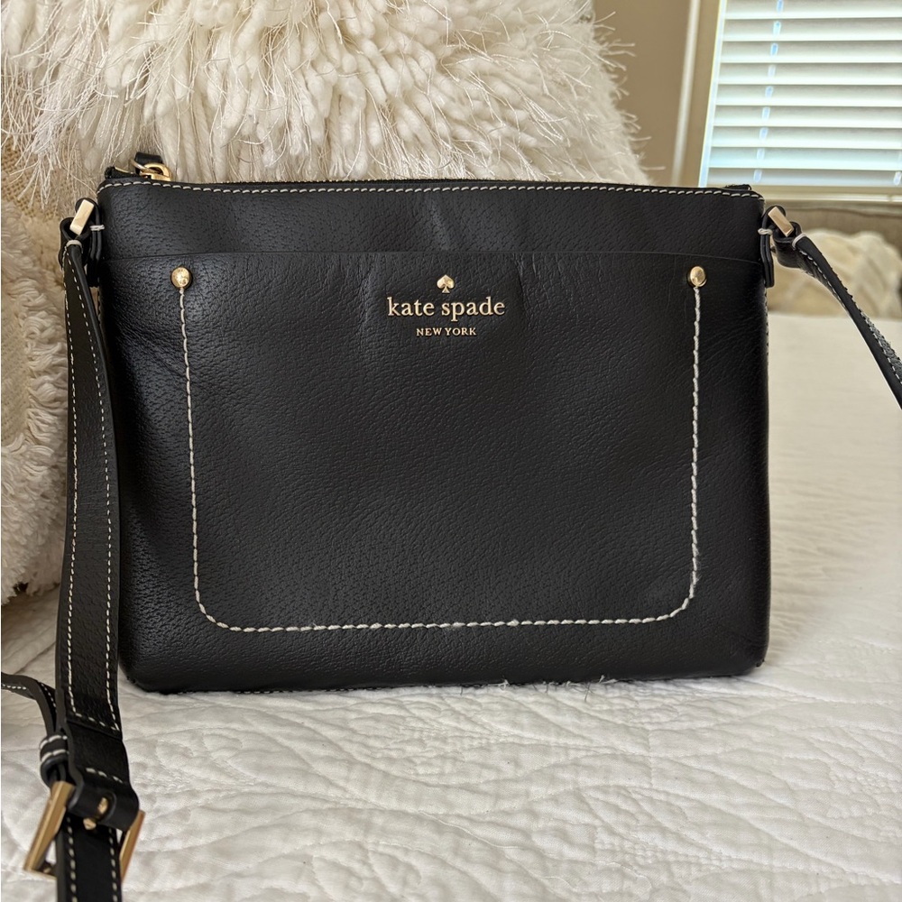 Kate Spade black leather crossbody